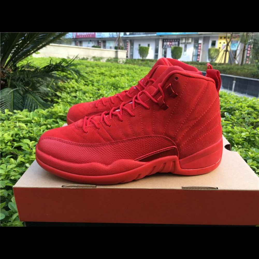Red  Suede Jordan 12s